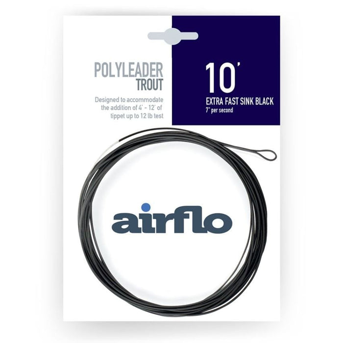 Airflo polyleader trout - Extra fast sink black - packaging on a white background