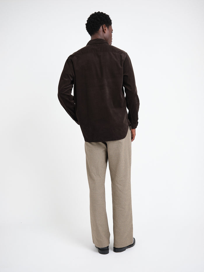 Atlanta Long Sleeve Shirt (Loose Fit) Mersey Cord Brown