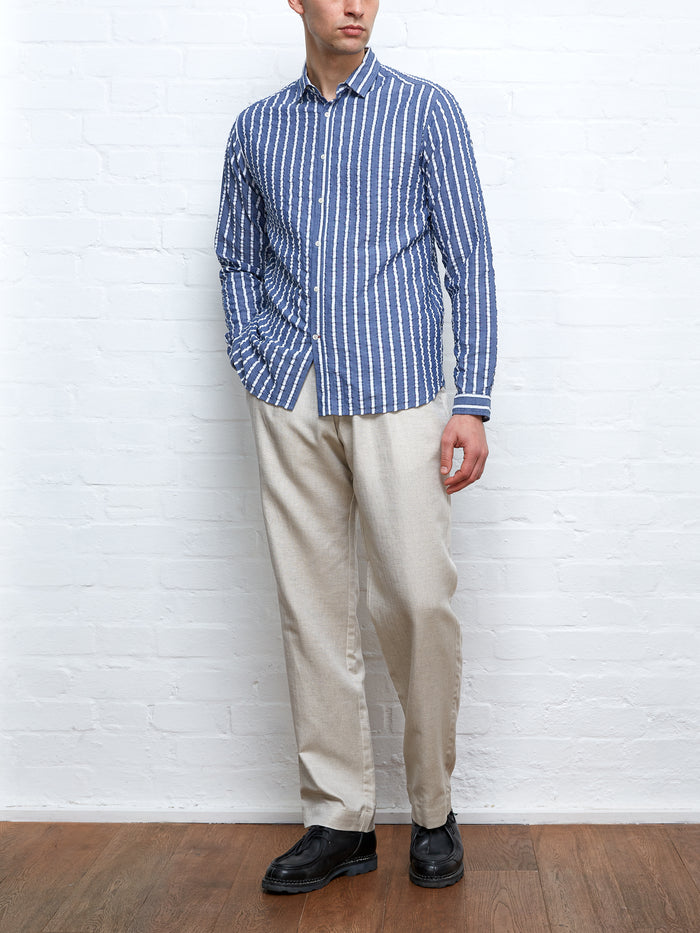 Clerkenwell Tab Shirt Pool Navy
