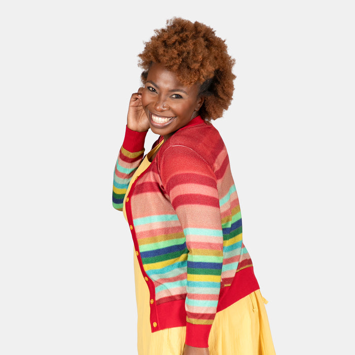 Conversation Cardi - Red