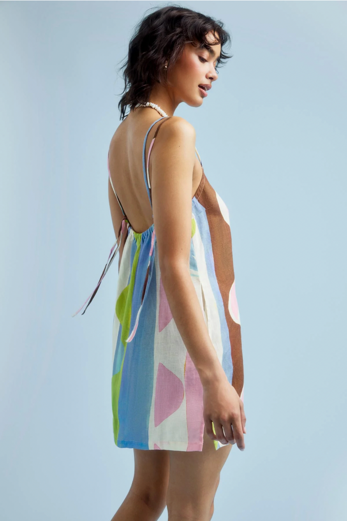 Delia Dress in Coast Colorblock