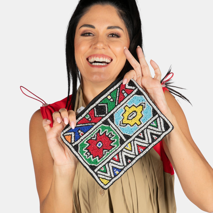 Ethnic Beaded Purse - Large