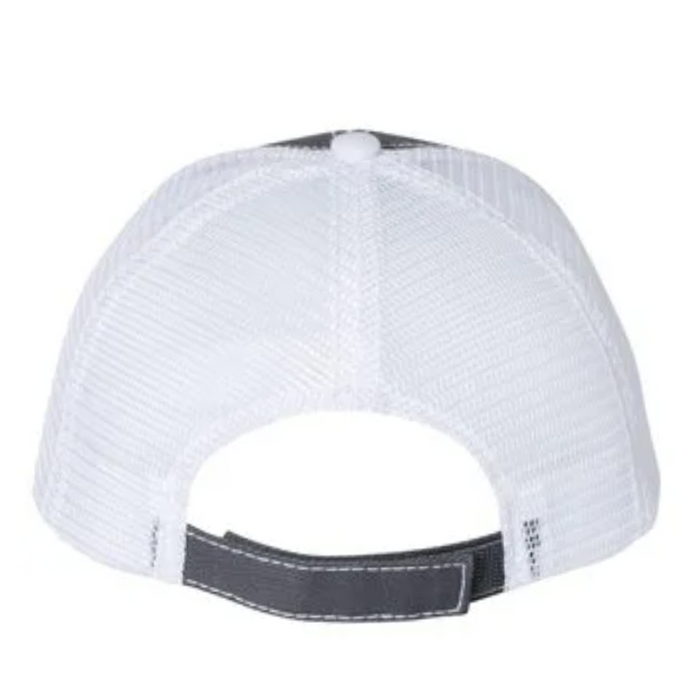 Hawaii Flag Trucker Hat - Gray/White - Back View