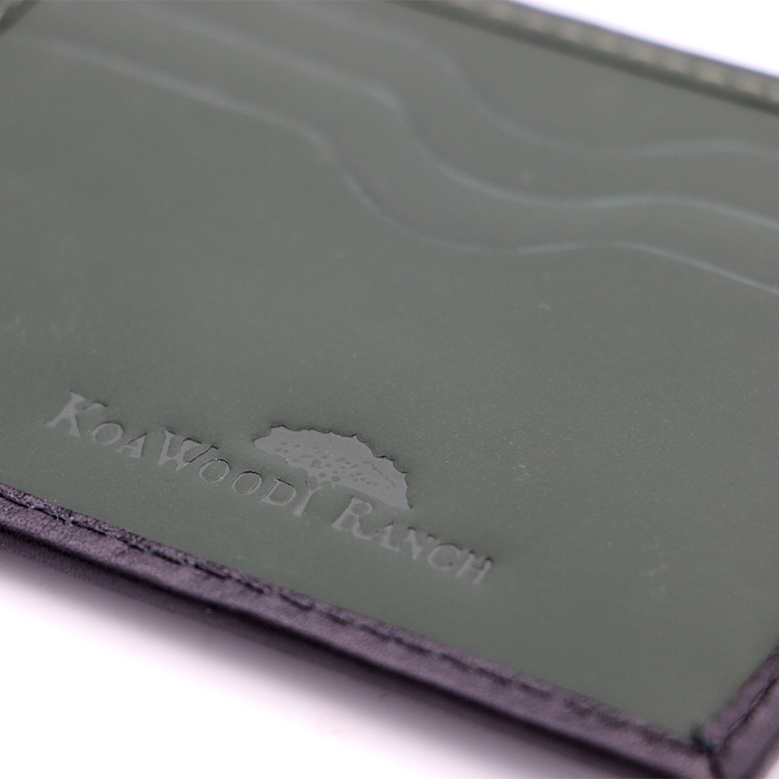 Hawaii Islands Embroidered Leather Wallet - Mens - Side View 2