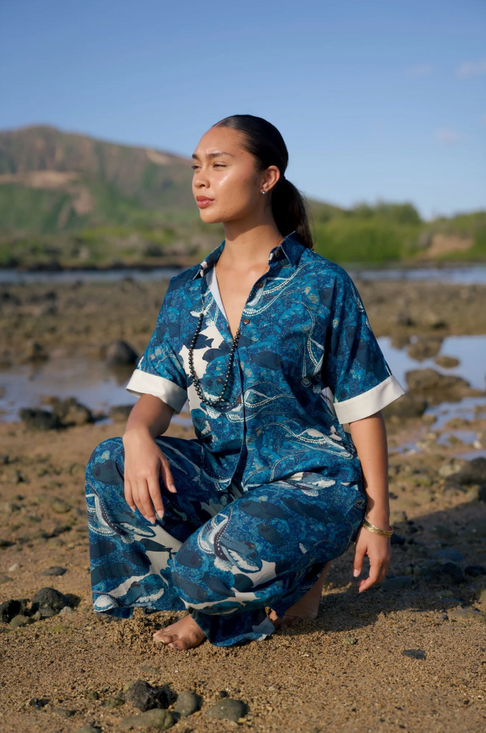 Hidden He'e Women's Palazzo Pants - Top View 3