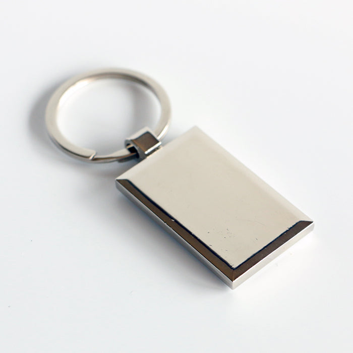 Honu Koa Wood and Chrome Keychain - Back View