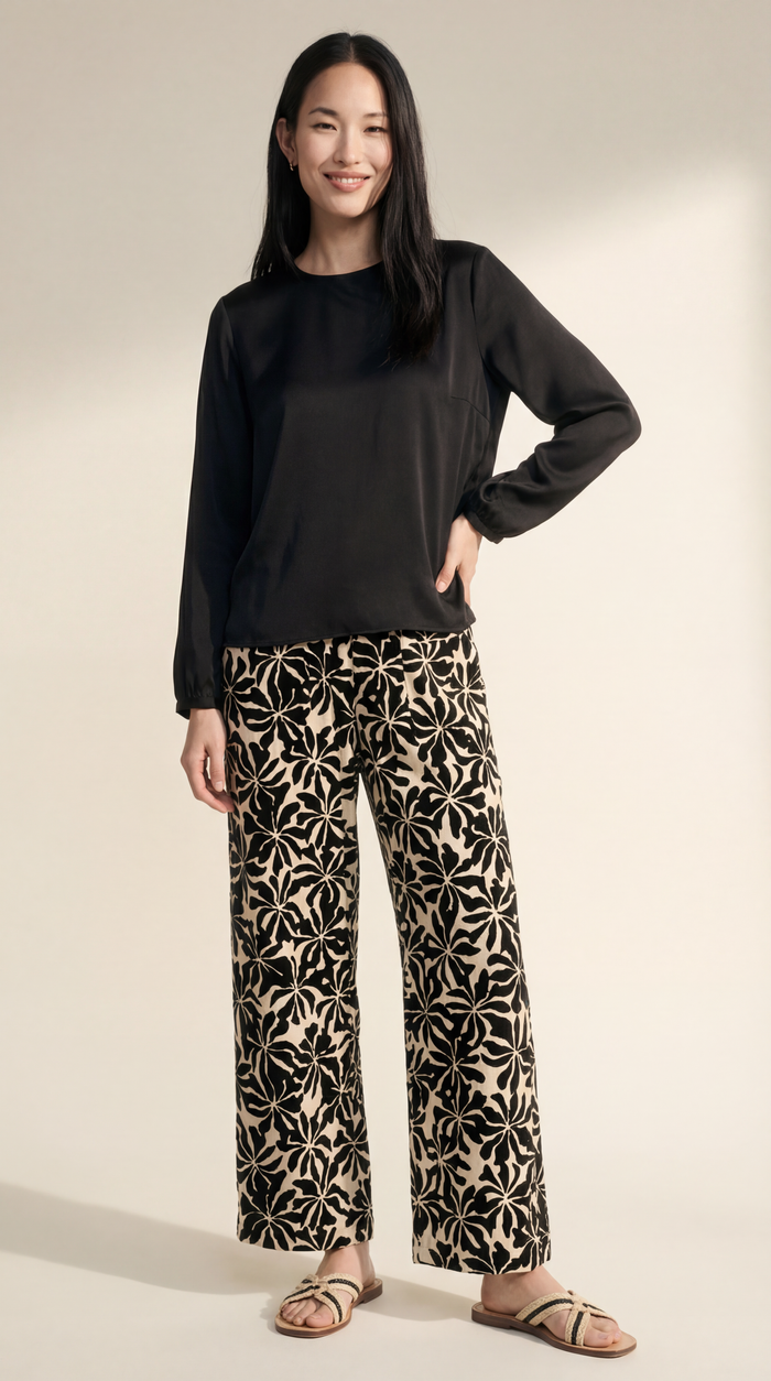 Johanna Pant - Aloha Black - Top View 2