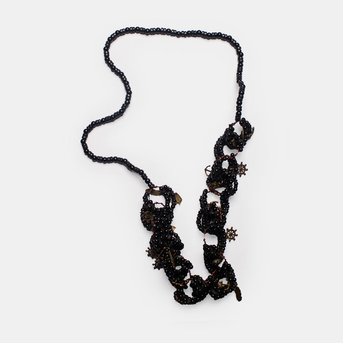 Ladies' Charm Necklace - Black
