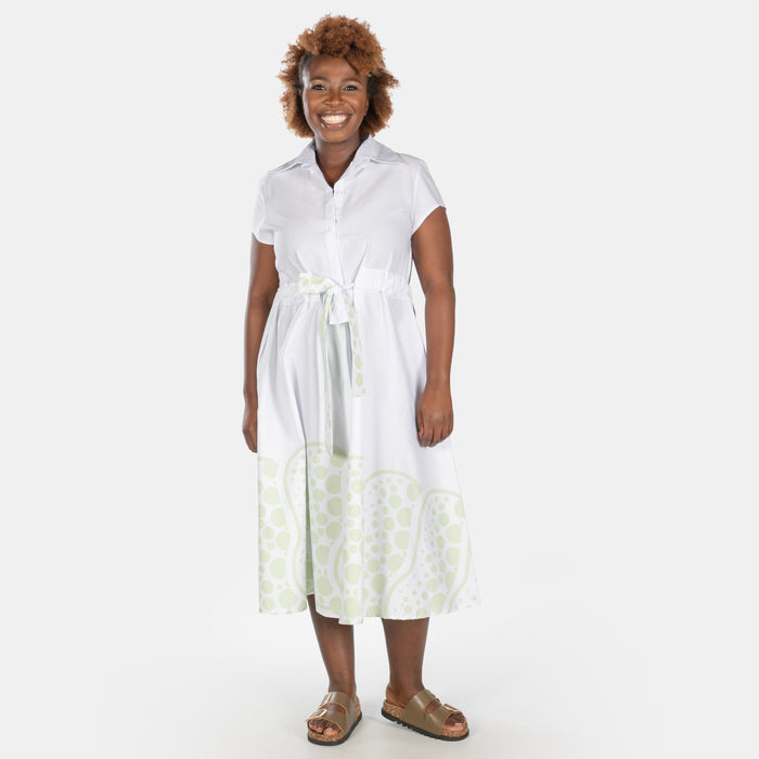 Ladies' Foam Bubbles Dress - White