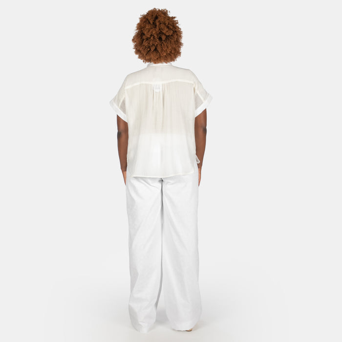 Ladies' Mailbu Foldover Pants - White