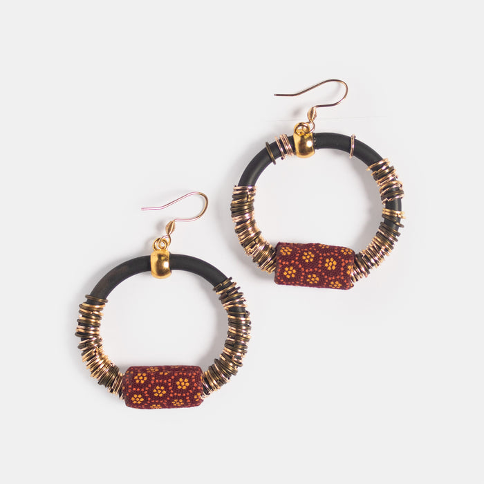 Ladies' Ntombi Earrings - Maroon