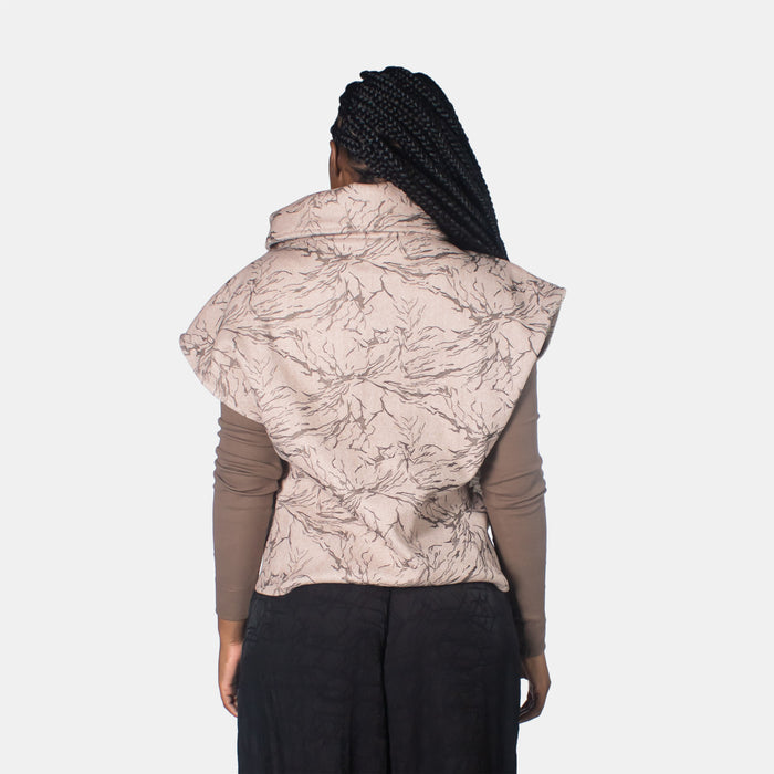 Ladies' Print June Jacket - Cream