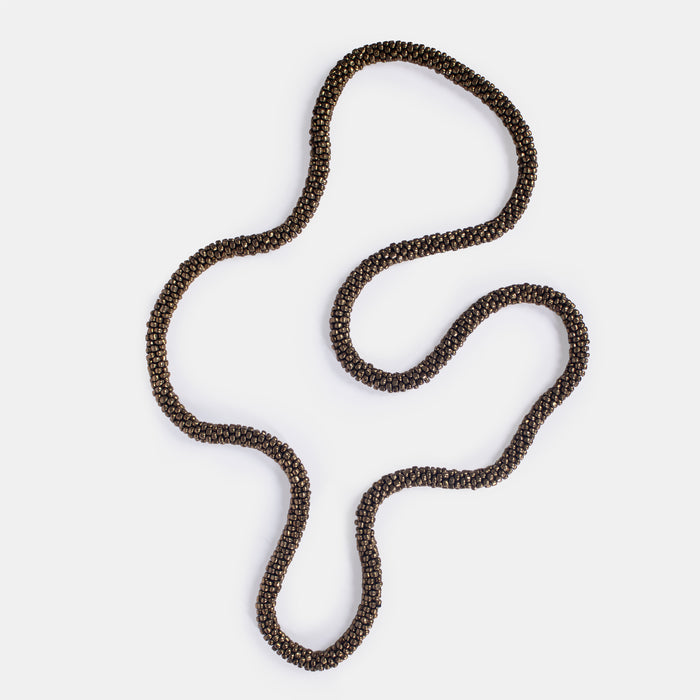 Ladies' Rope Beads Necklace - Bronze