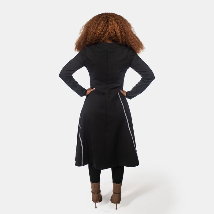 Ladies' Sunflower Dress - Black