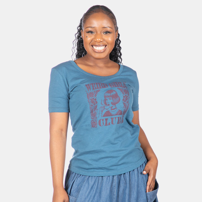 Ladies' Weird Girls Club T-Shirt - Blue