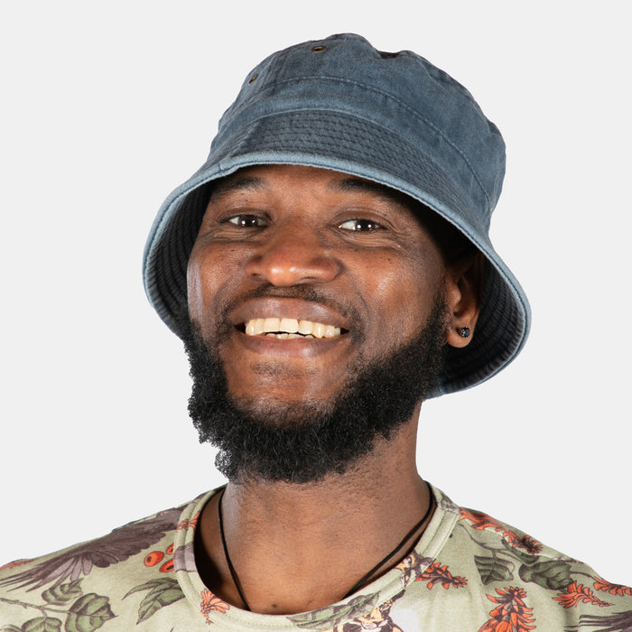Men's African Sun Bucket Hat - Blue