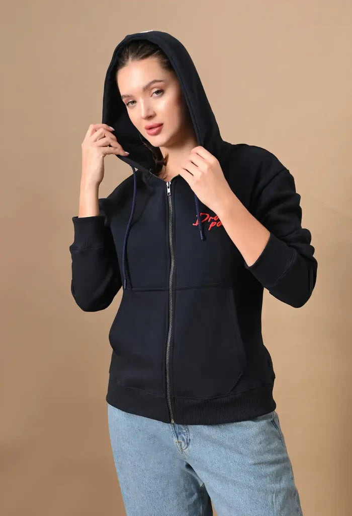 Navy Blue Men's Zip-Up Hoodies for Men