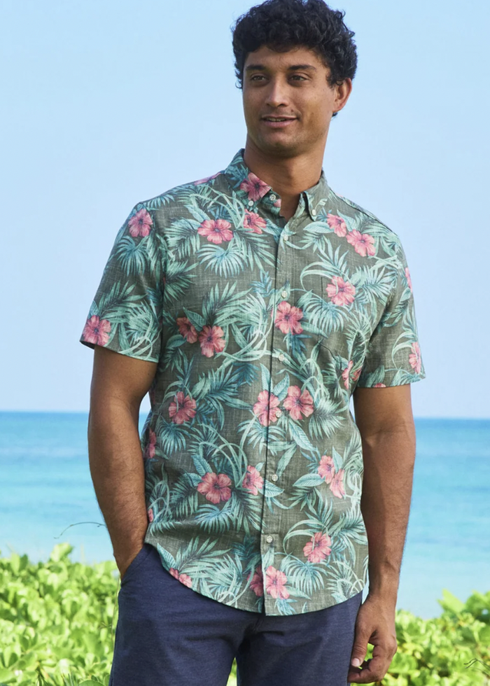 Palm Floral - Olive