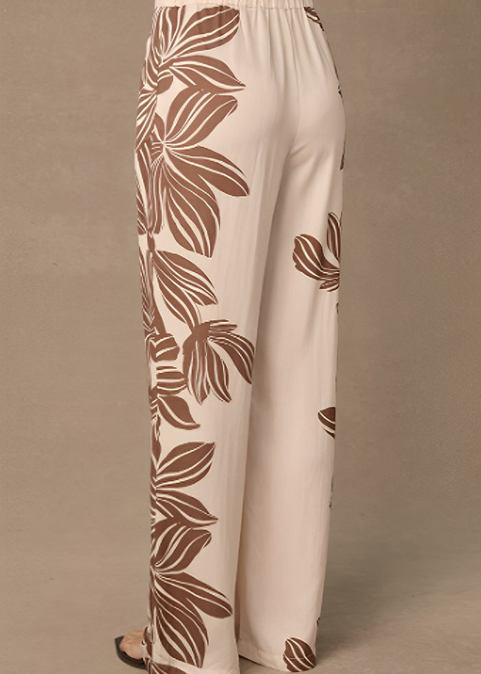 Palmera Pant - Cream Floral - Back View