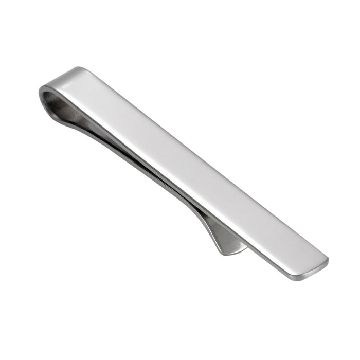 Rhodium Plated Sterling Silver Tie Slide 50mm