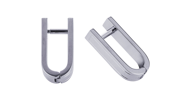 Rhodium Plated Wrap Around Cufflinks