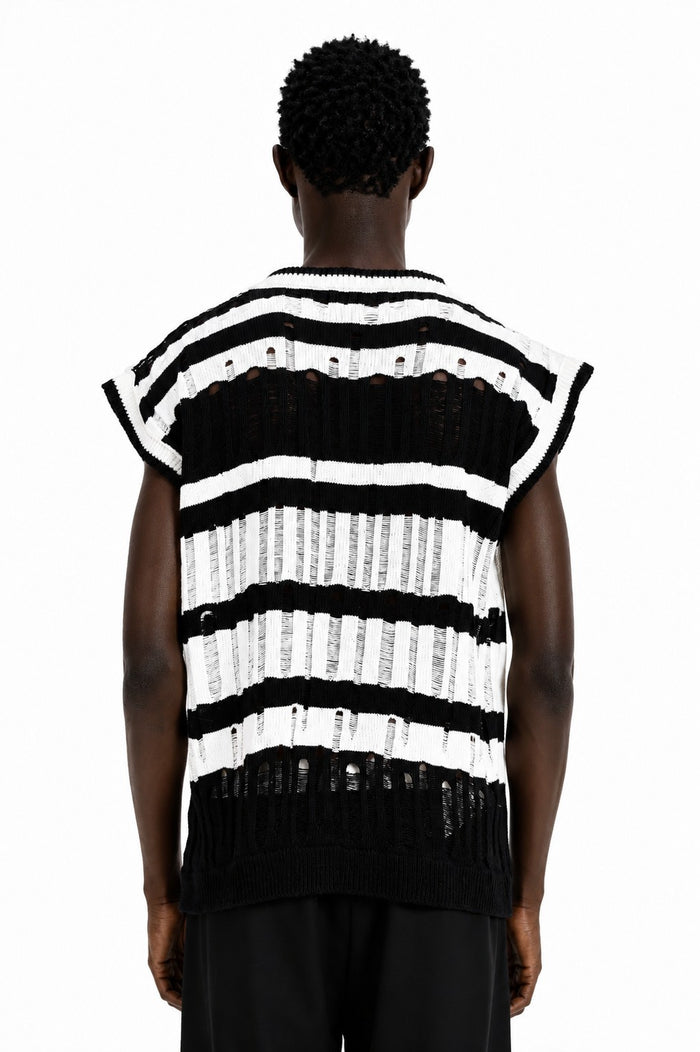 Ripped Striped Tank Top