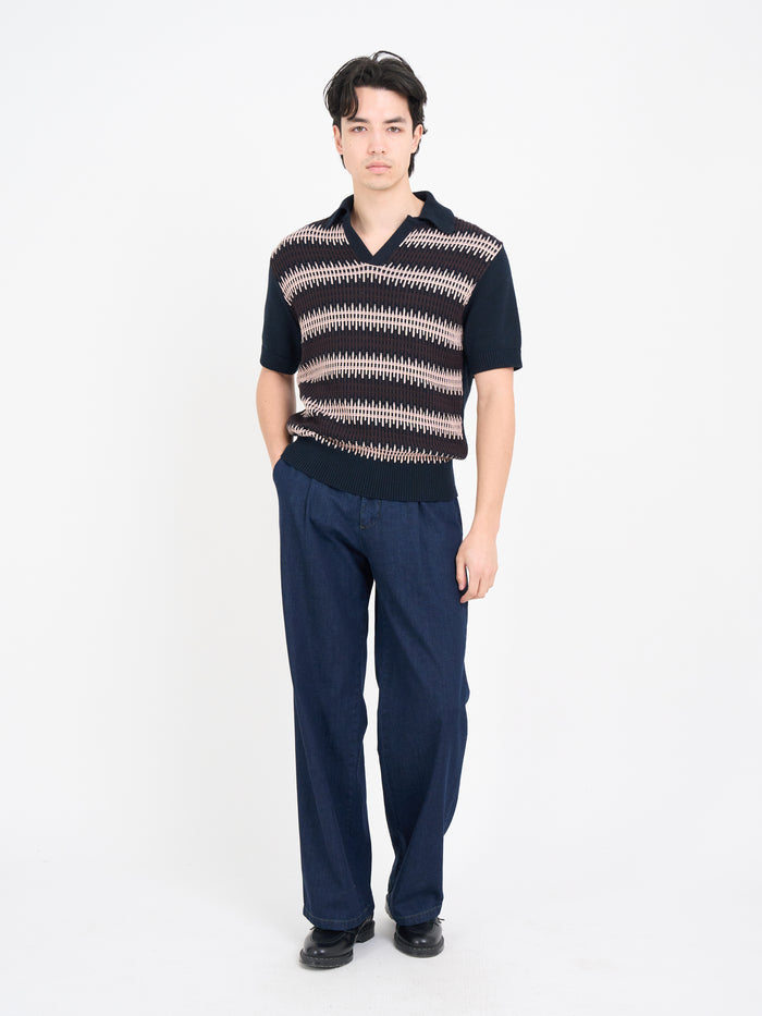 Short Sleeve Penhale Polo Shirt Freeman Navy