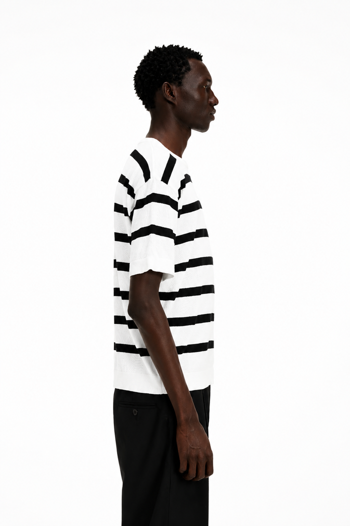 Standard Fit Crew Neck Knitwear Short Sleeve T-Shirt