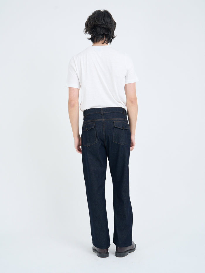 Utility Straight Leg Trousers Westall Denim Indigo