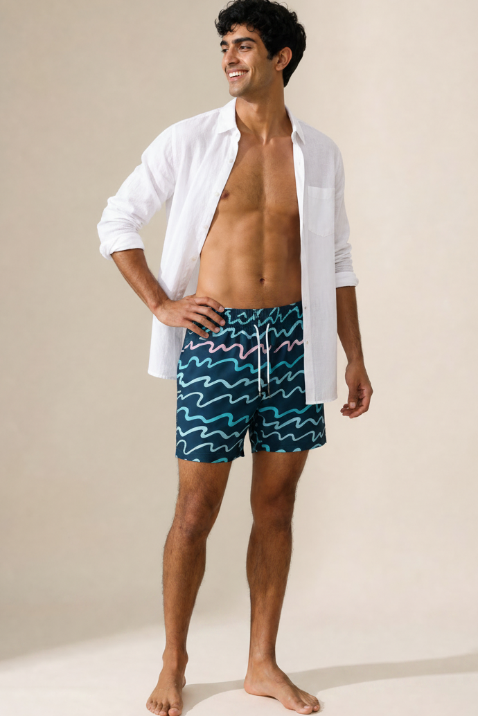 90's Wave Swim Short