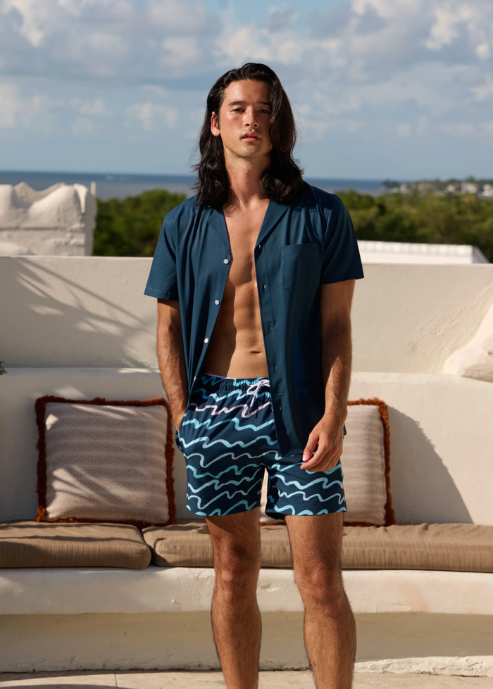 90's Wave Swim Short