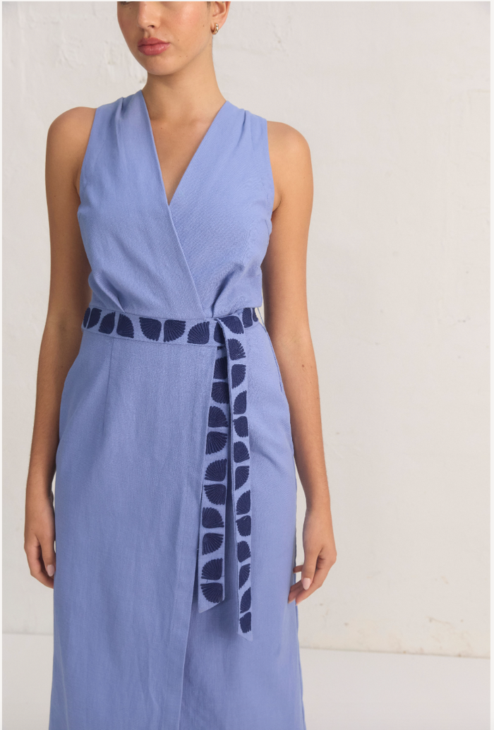 Acacia Midi Dress - Sea Blue