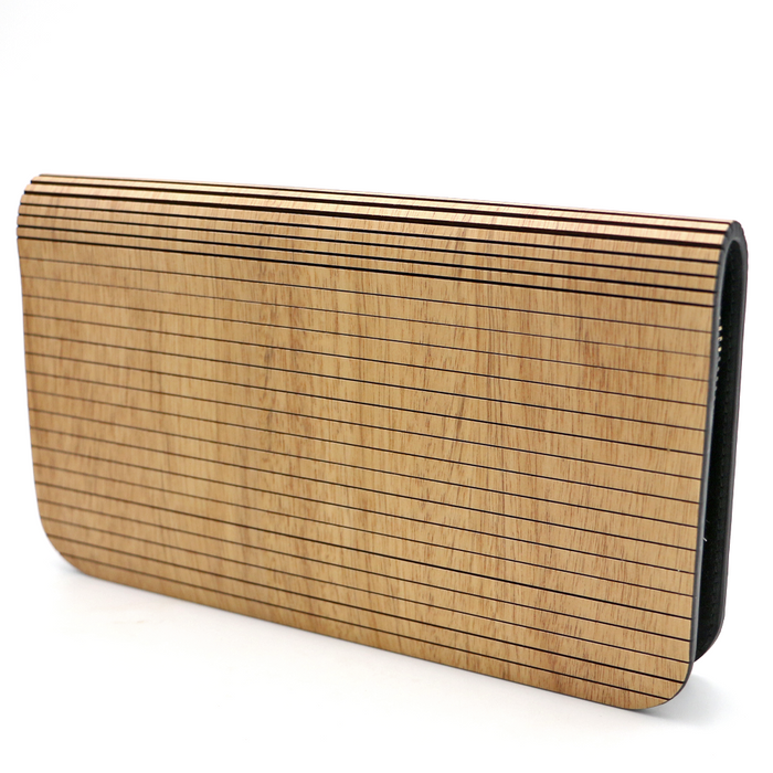 Acacia Wood Clutch Wallet - Back View