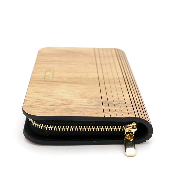 Acacia Wood Clutch Wallet - Side View 3