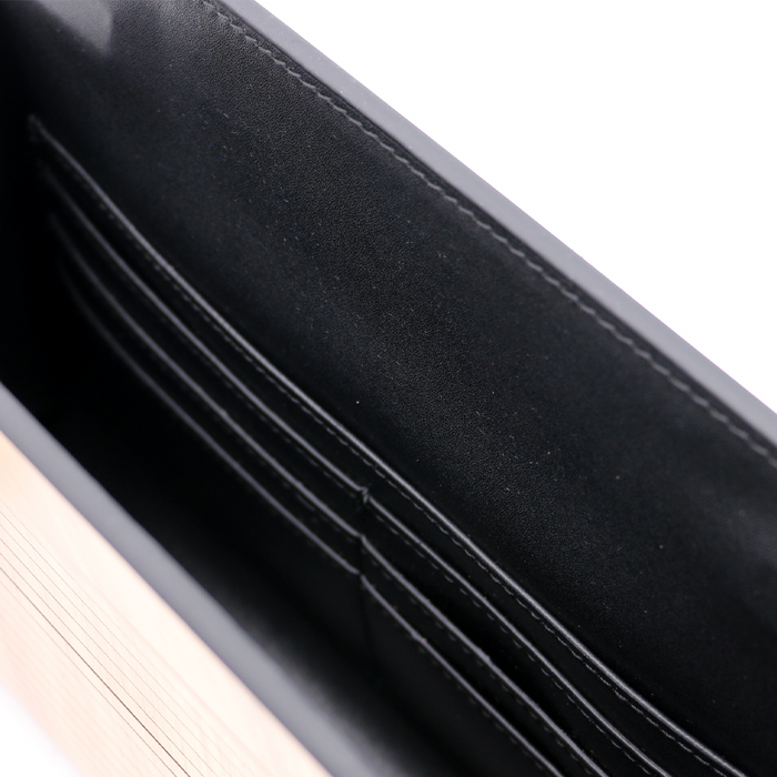 Acacia Wood Clutch - Side View 1