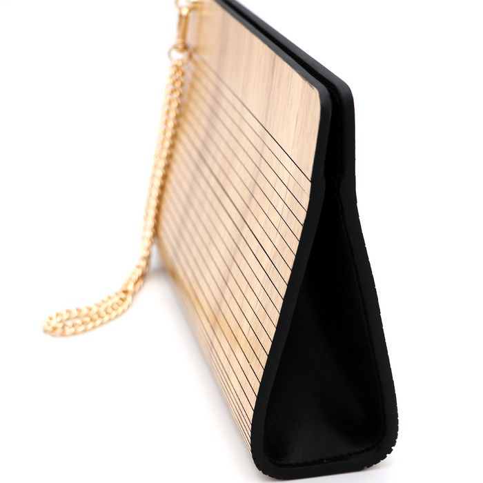 Acacia Wood Clutch - Side View 2