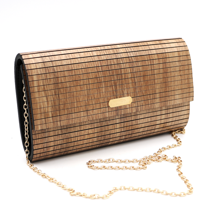 Acacia Wood Crossbody - Side View