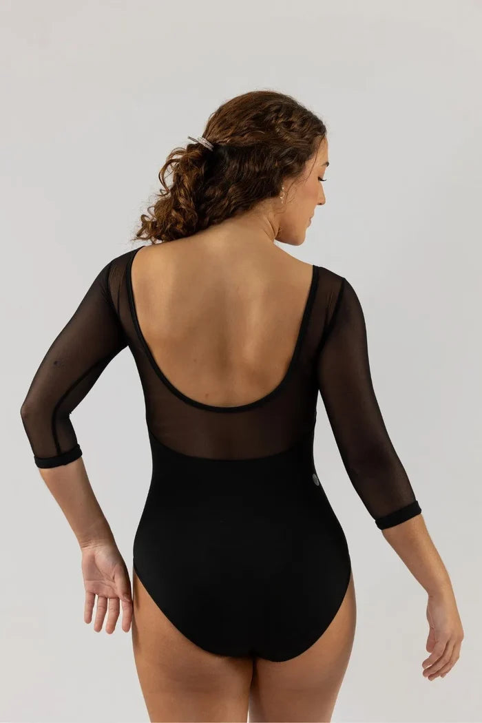 AK Dancewear Celia L/S Leotard, Black 2110