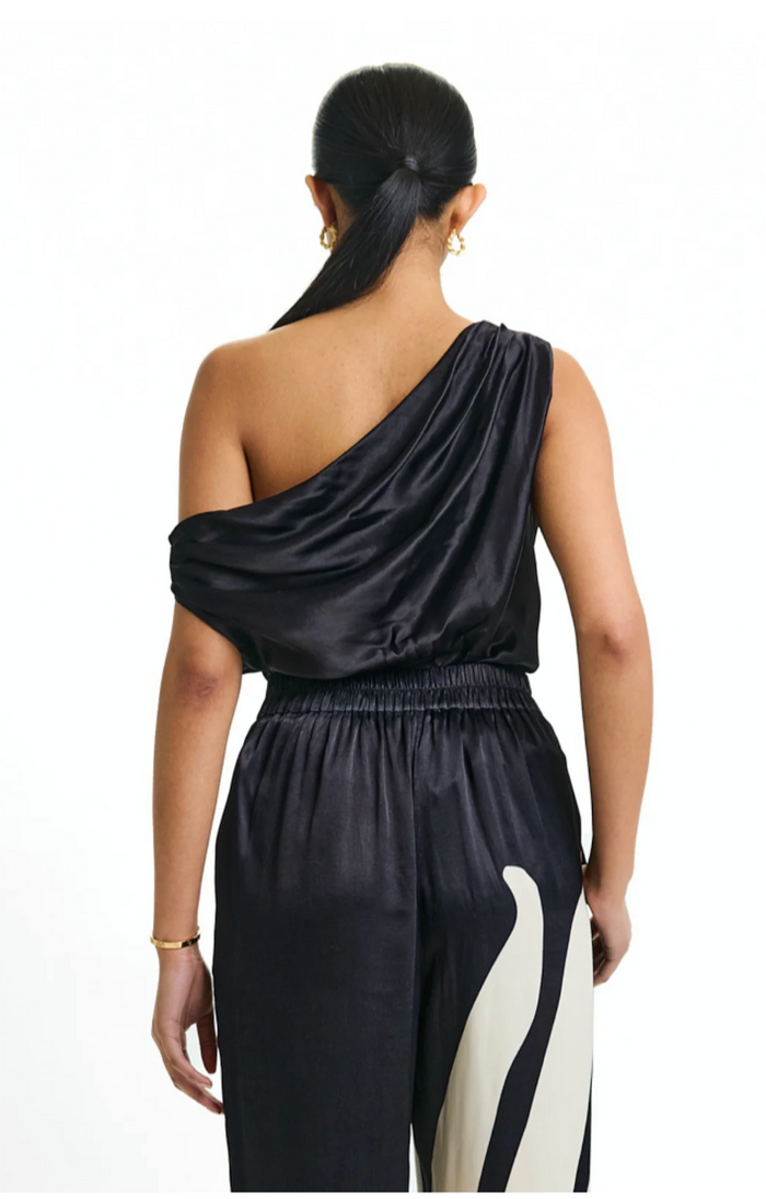 Alba Top in Solid Noir