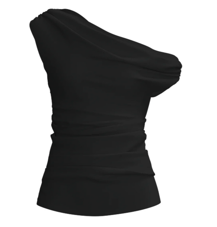 Alba Top in Solid Noir