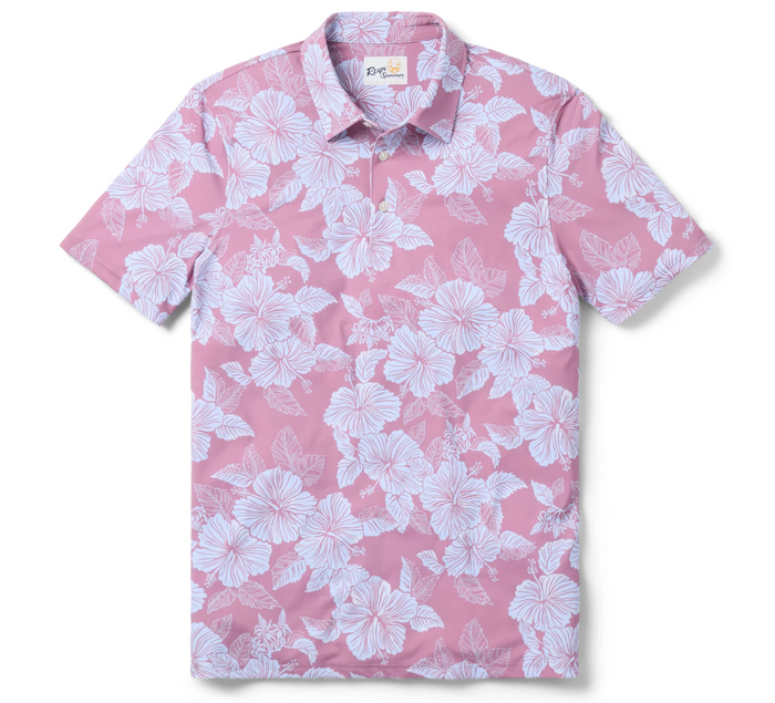 Aloha Biscus Performance Polo - Lilas