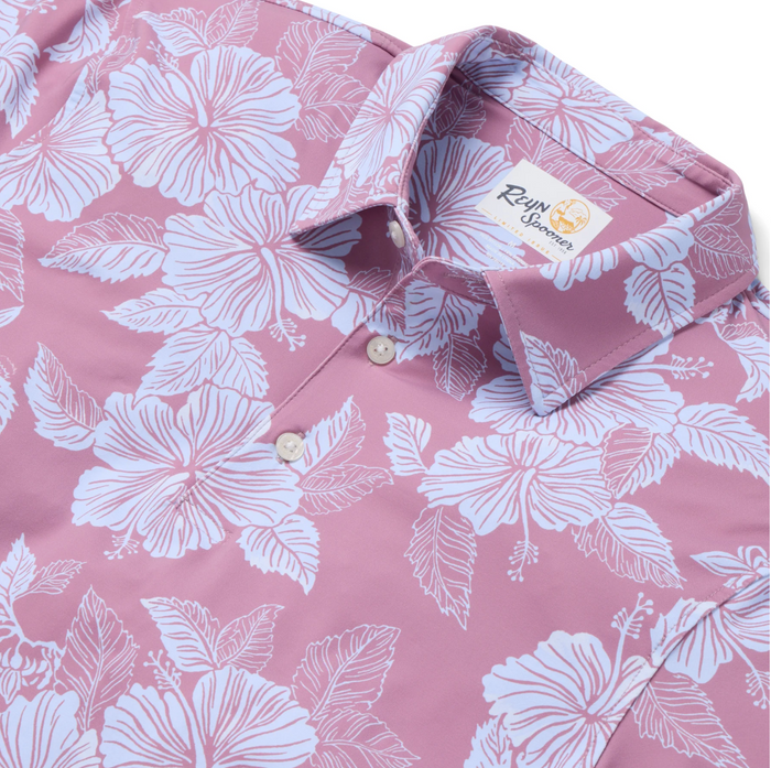 Aloha Biscus Performance Polo - Lilas
