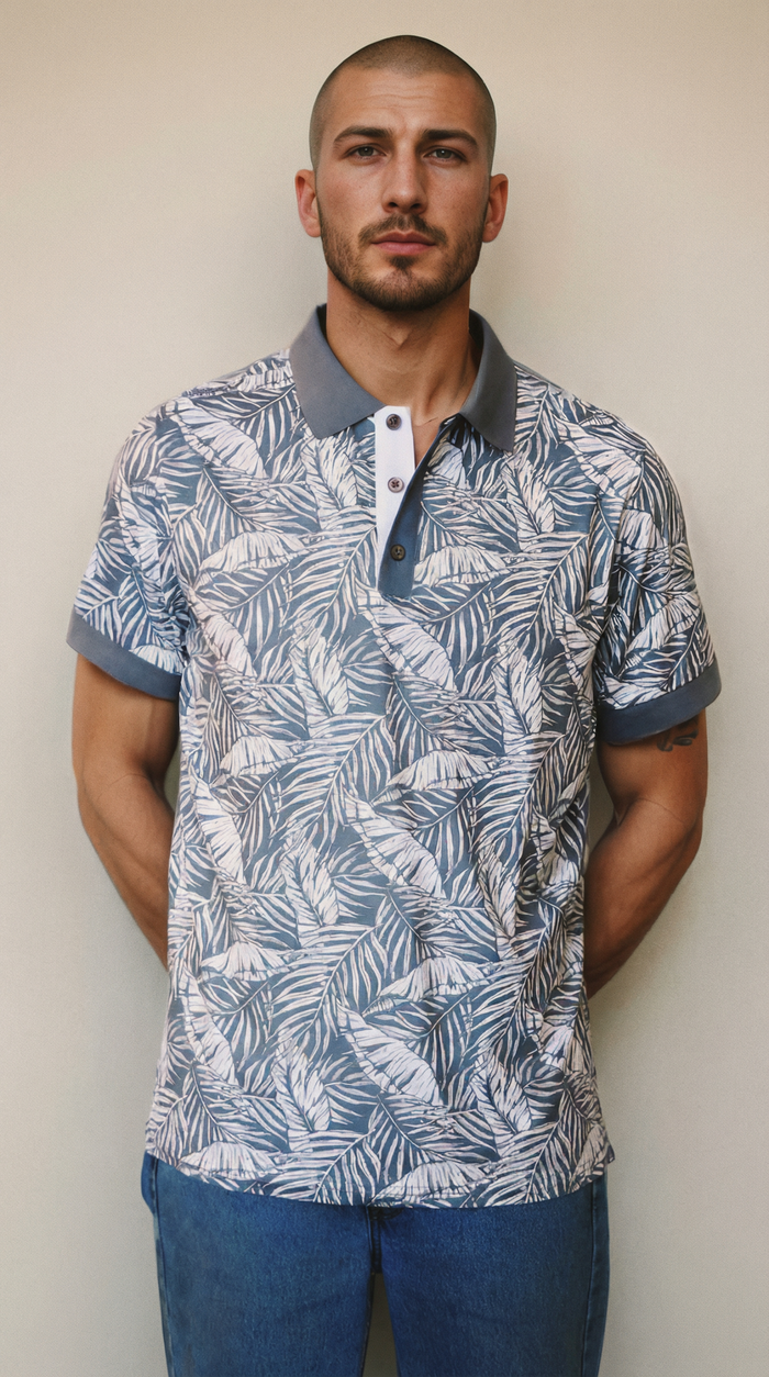 Aloha Palms Performance Polo - Deep Grey