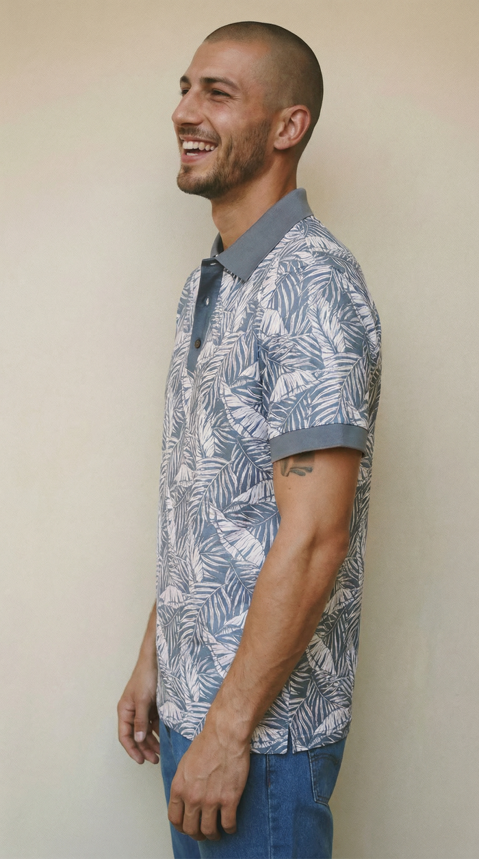 Aloha Palms Performance Polo - Deep Grey