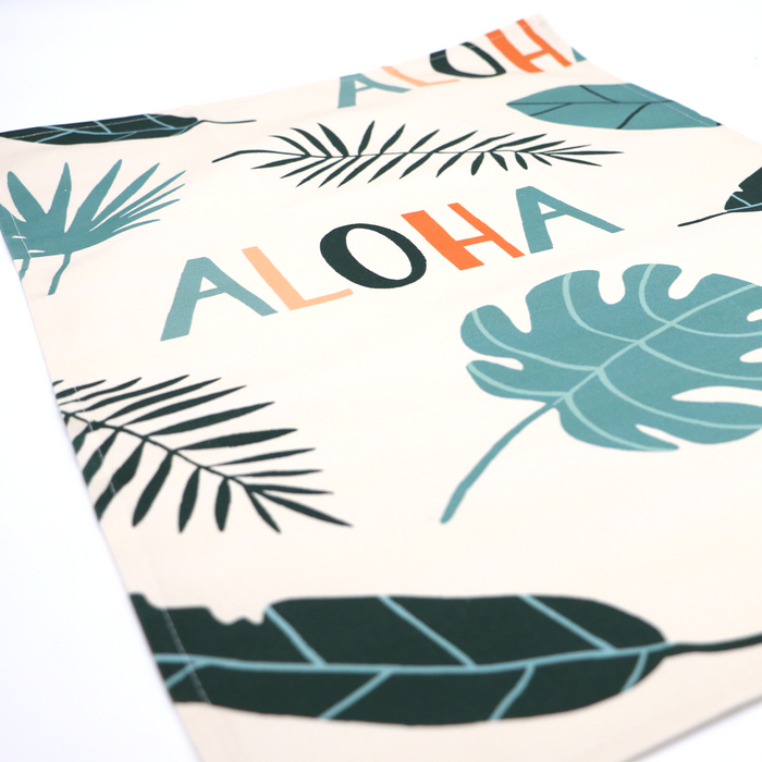 Aloha Tea Towel - Angled View
