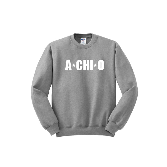 Alpha Chi Omega Crewneck Sweatshirt - Stars