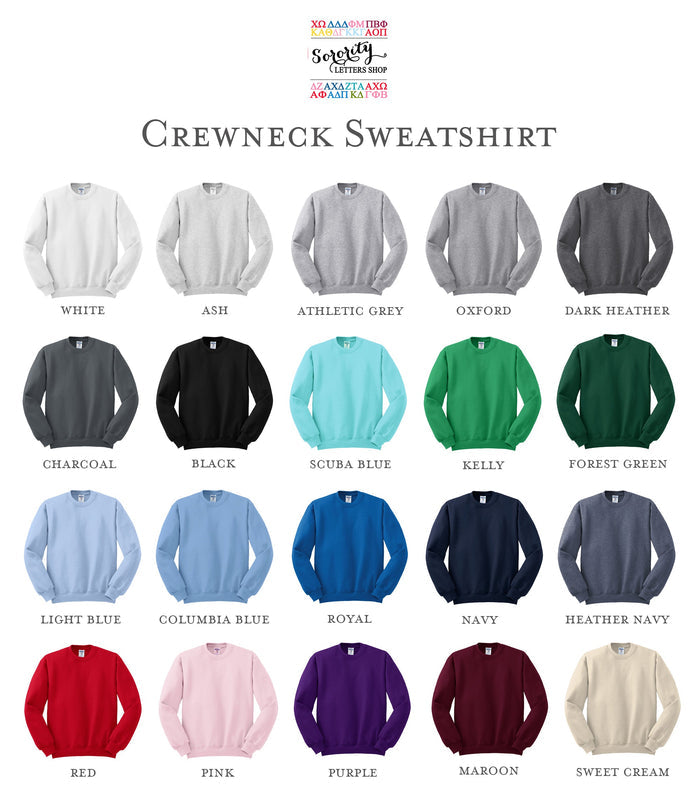 Alpha Chi Omega Crewneck Sweatshirt - Stars