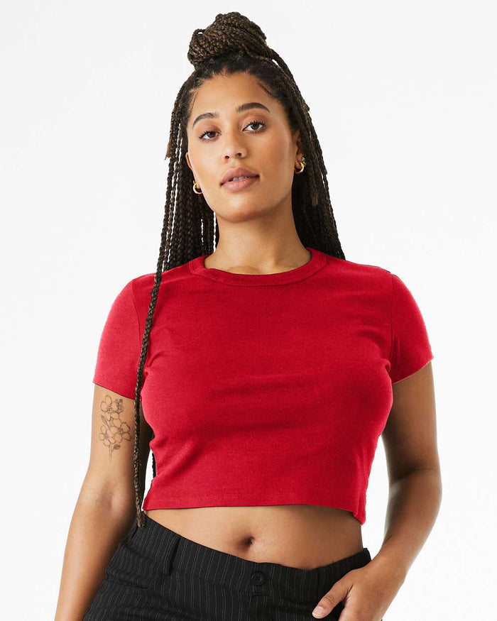Alpha Chi Omega Cropped Baby Rib Tee - AXO