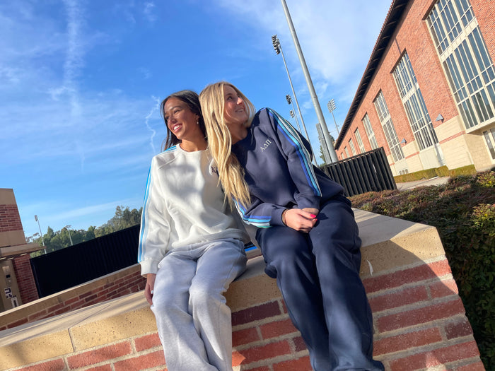 Alpha Delta Pi 5 Stripe Crewneck Sweatshirt