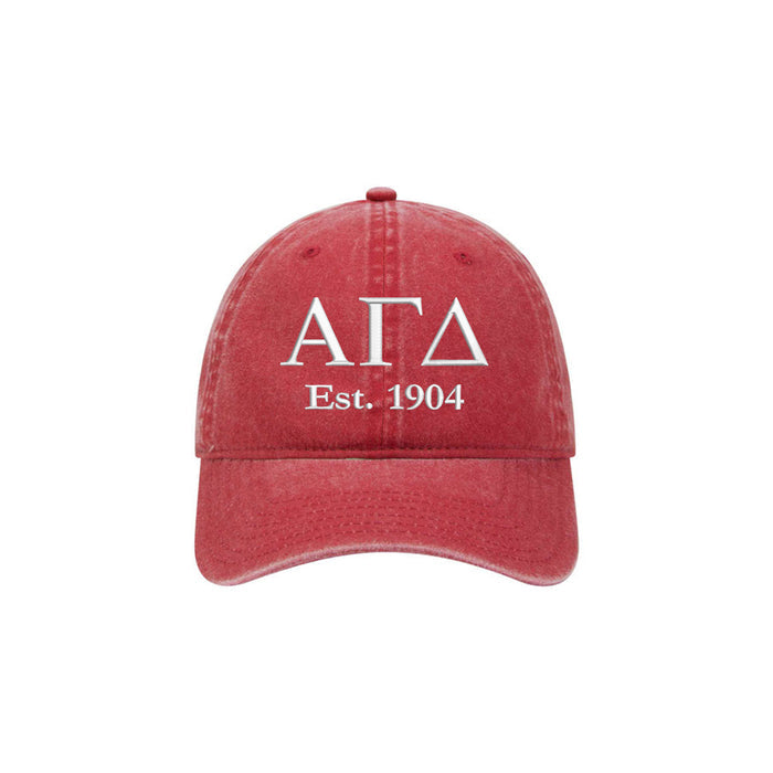 Alpha Gamma Delta Beach Washed Hat